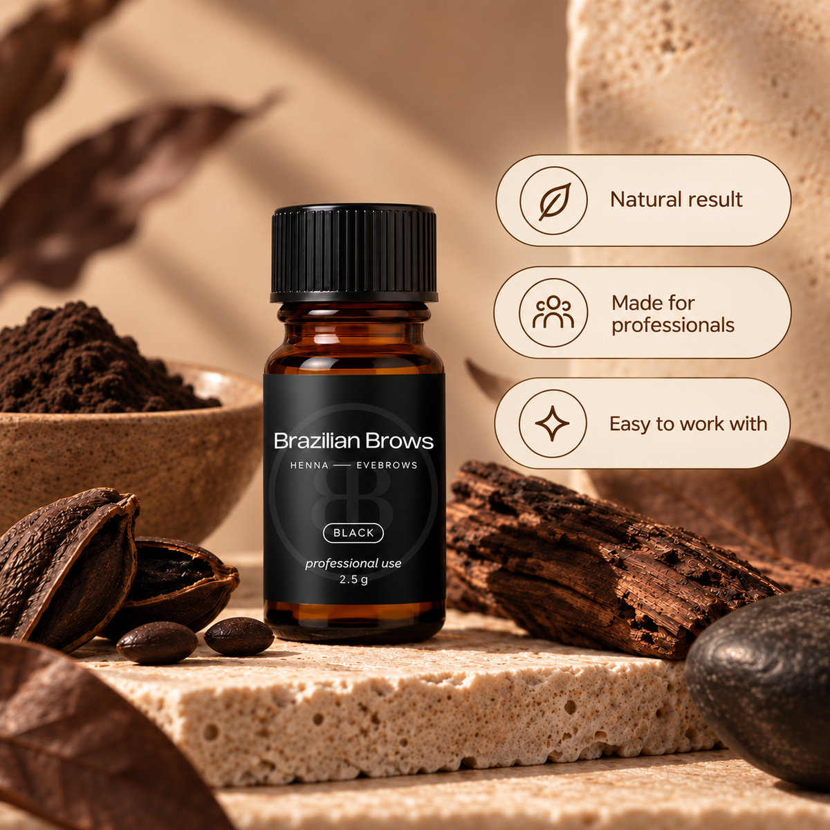Augenbrauen Henna - Schwarz