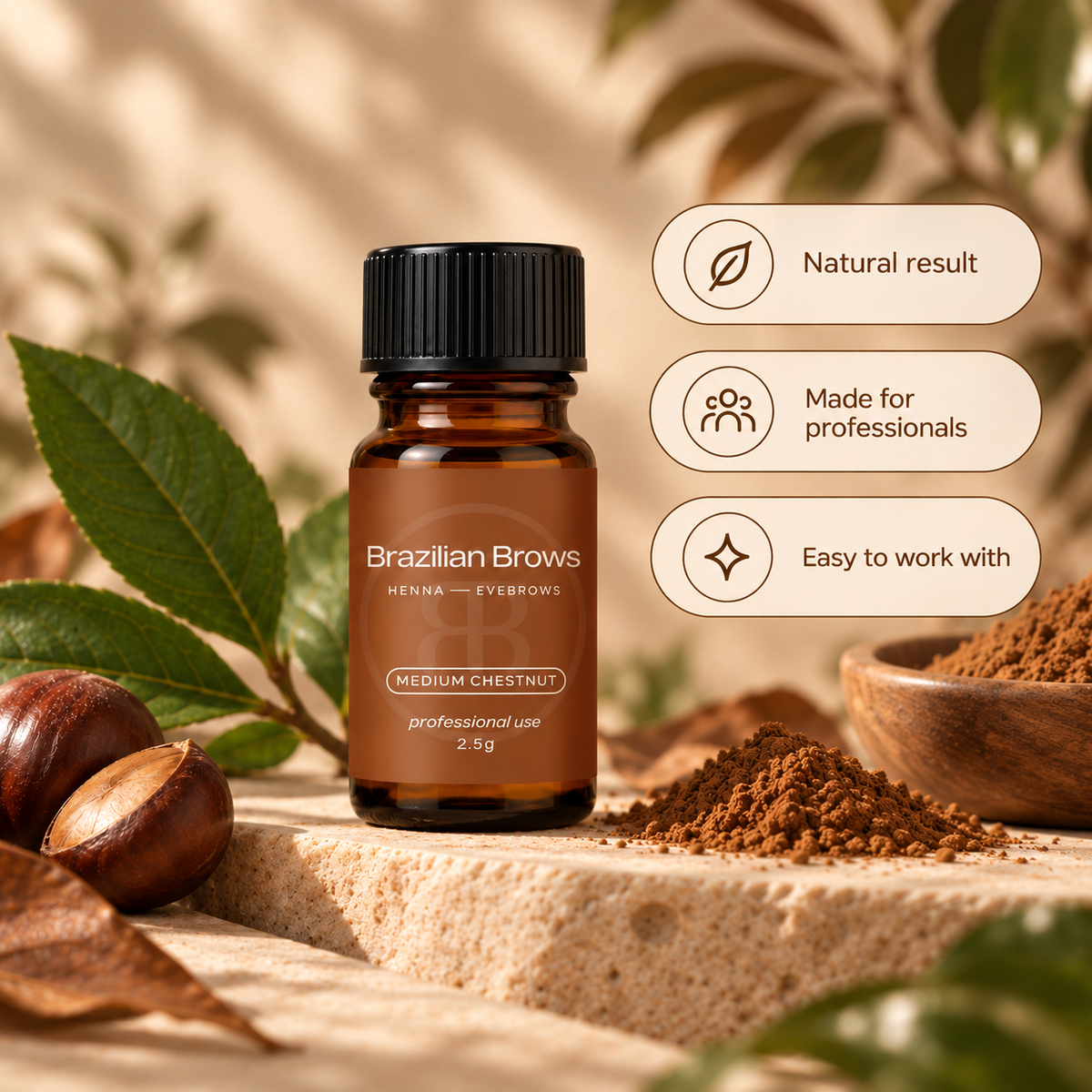 Augenbrauen Henna - Medium Chestnut