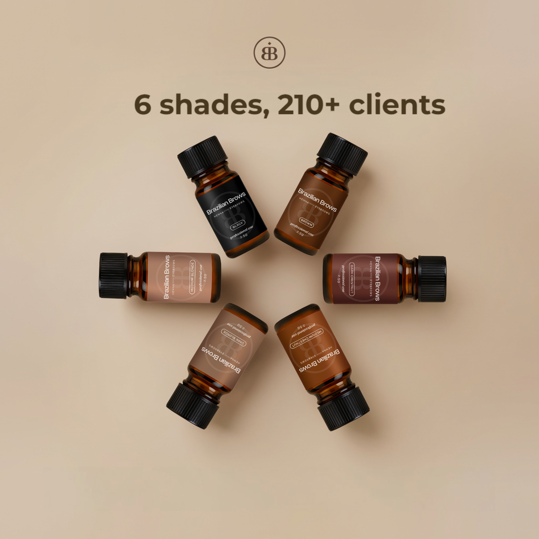 Kit Sourcils Henna - 6 couleurs (±210 soins)