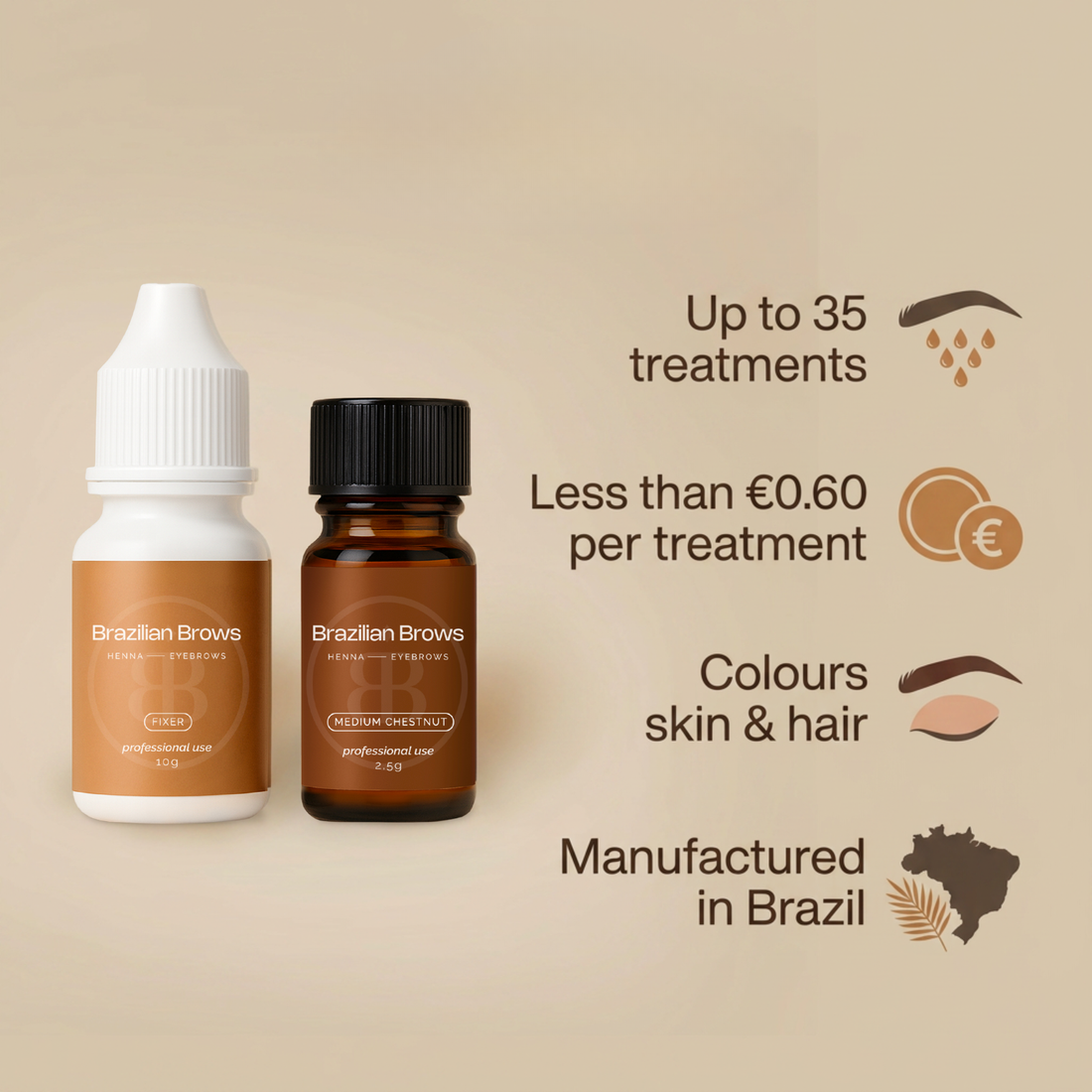 Augenbrauen Henna - Medium Chestnut